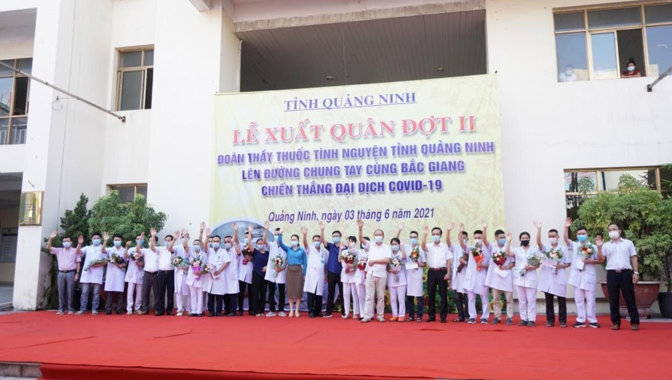 Lễ xuất quân đợt 2, Quảng Ninh chi viện thêm cho Bắc Giang 20 y, bác sỹ giỏi