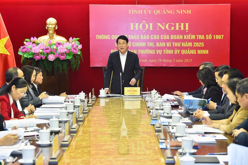 Chủ tịch nước Lương Cường phát biểu chỉ đạo.