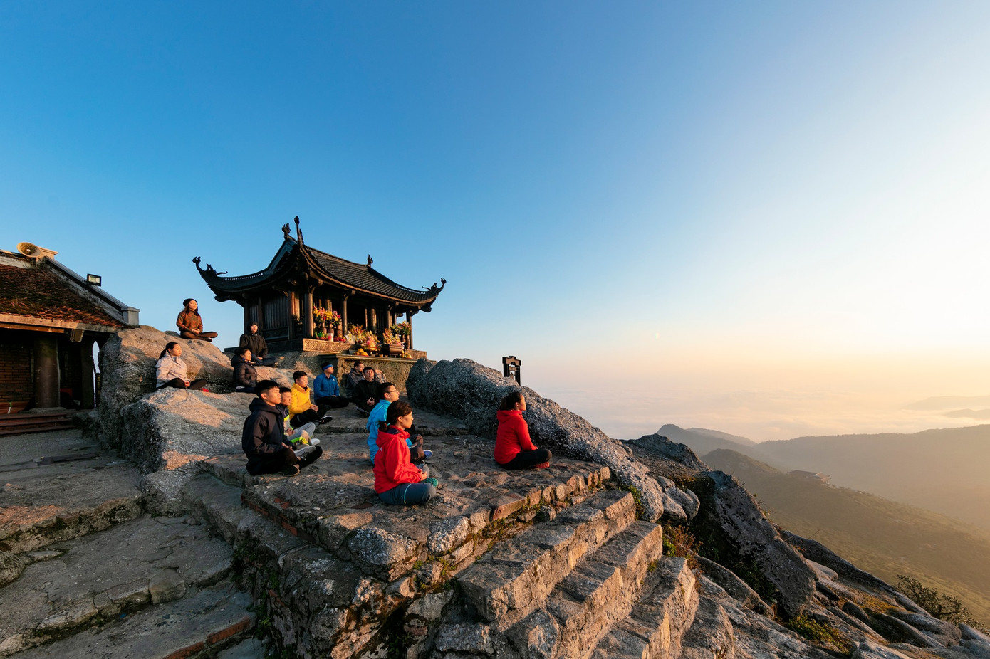 Chùa Đồng Yên Tử được đặt ở vị trí cao nhất với 1068 m so với mực nước biển.