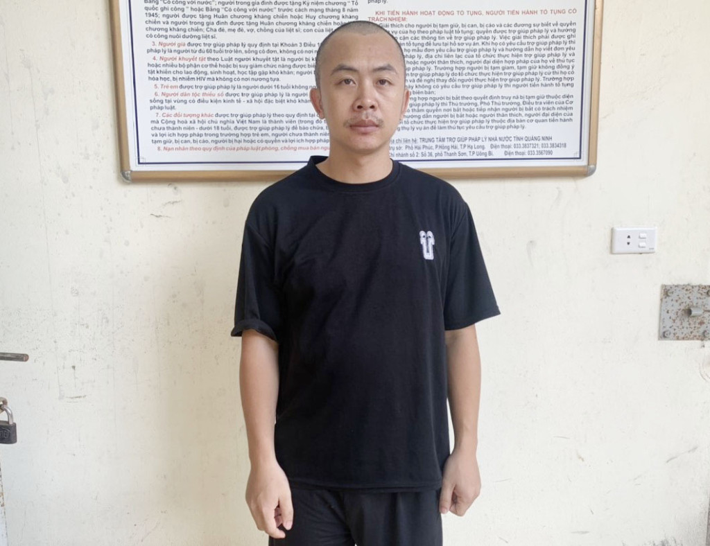 Đối tượng Đặng Việt Anh tại cơ quan Công an. Đối tượng Đặng Việt Anh tại cơ quan Công an.