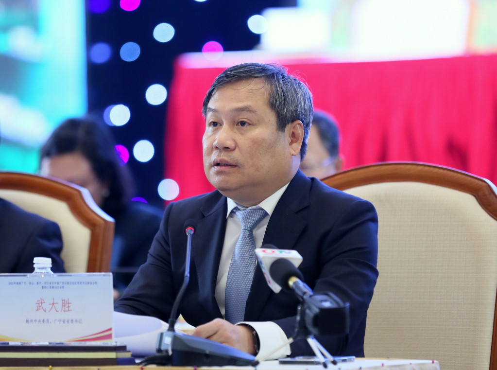 Ông Vũ Đại Thắng - Uỷ viên Trung ương Đảng, Bí thư Tỉnh uỷ Quảng Ninh, đề xuất đẩy mạnh hợp tác trên nhiều lĩnh vực.