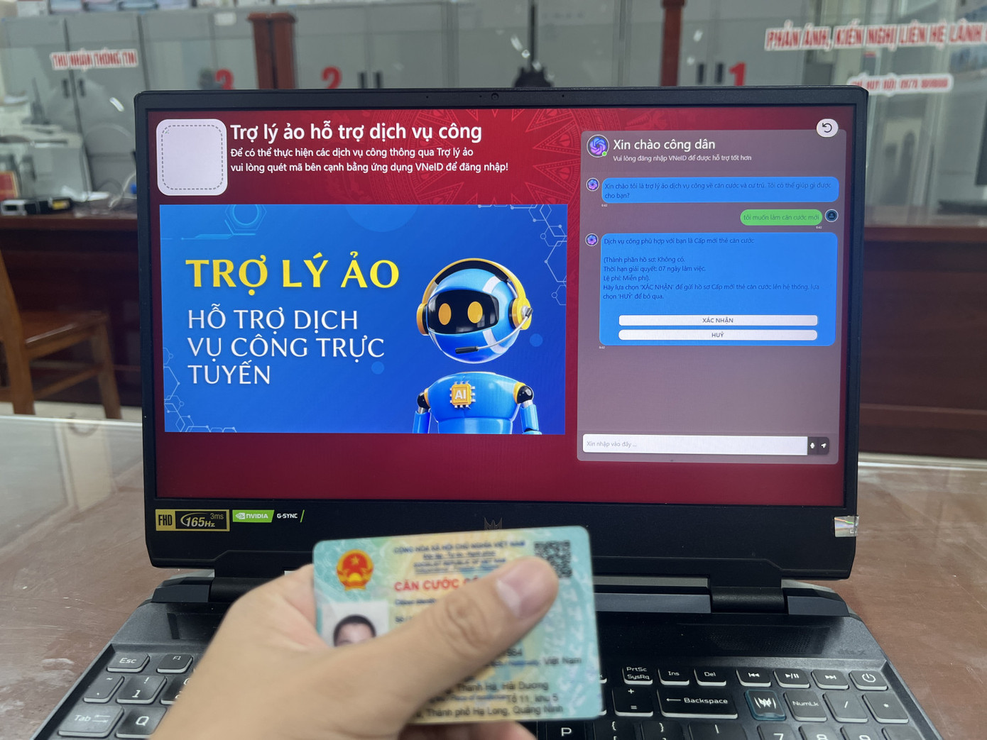 “Trợ lý ảo (AI) trên máy tính hỗ trợ thực hiện dịch vụ công trực tuyến các thủ tục hành chính thuộc lĩnh vực Căn cước, cư trú trên địa bàn tỉnh Quảng Ninh” là sáng kiến cải cách hành chính cấp bộ. “Trợ lý ảo (AI) trên máy tính hỗ trợ thực hiện dịch vụ công trực tuyến các thủ tục hành chính thuộc lĩnh vực Căn cước, cư trú trên địa bàn tỉnh Quảng Ninh” là sáng kiến cải cách hành chính cấp bộ.