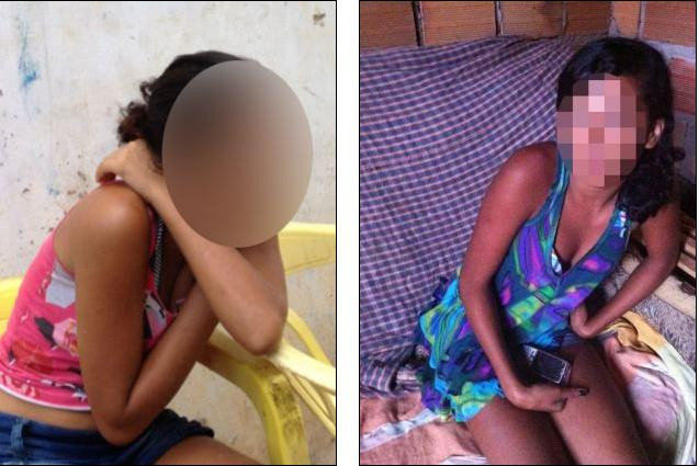 Mara, 16 tuổi (trái) và Josilene, 15 tuổi, những cô gái đang làm công việc 