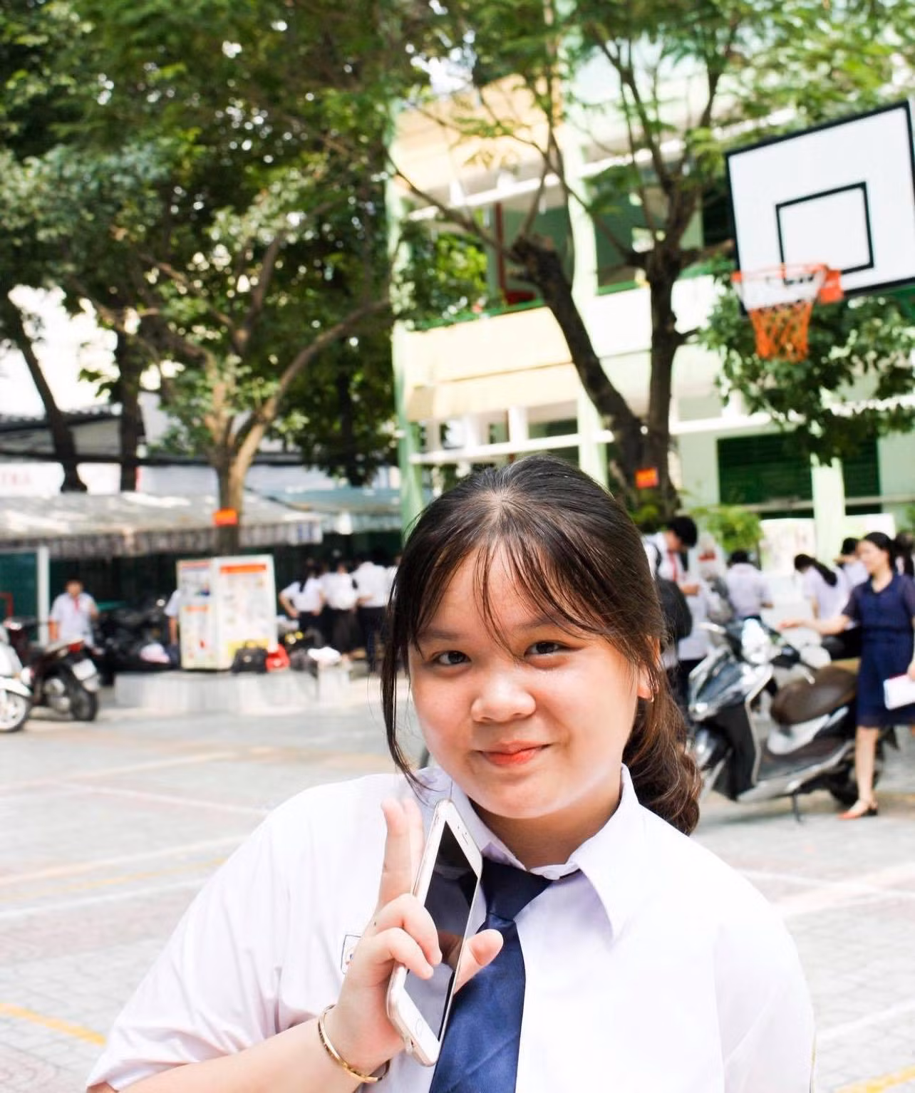 Bạn Phương An cảm thấy thoải mái với việc "sàng lọc" để có thể đảm bảo chất lượng của lớp chuyên. Ảnh: NVCC.