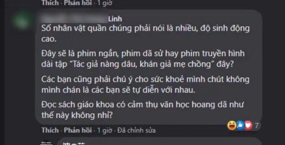 Trước đó, với lời nhận xét những người chỉ trích có "cách cảm thụ văn học hoang dã", tác giả Nguyễn Thế Hoài Linh càng thổi bùng tranh cãi.