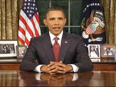  Tổng thống Mỹ Obama phát biểu được truyền hình trực tiếp từ Phòng Bầu dục trong Nhà Trắng