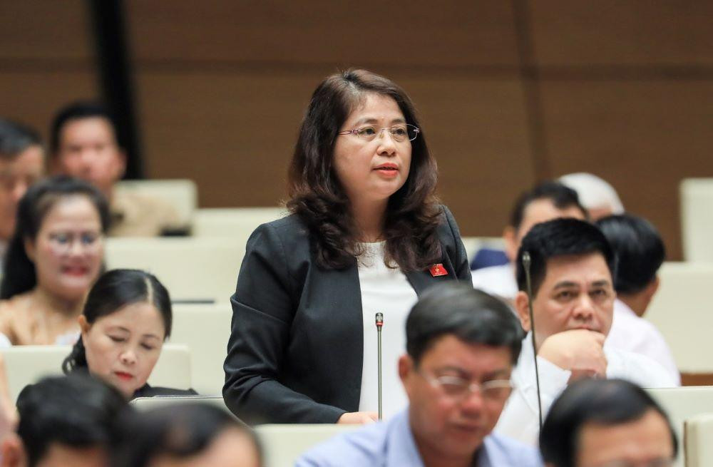 ĐBQH Trần Hồng Nguyên chất vấn Bộ trưởng Bộ Tài chính về việc biếu tặng xe sang (ảnh Nhật Minh)