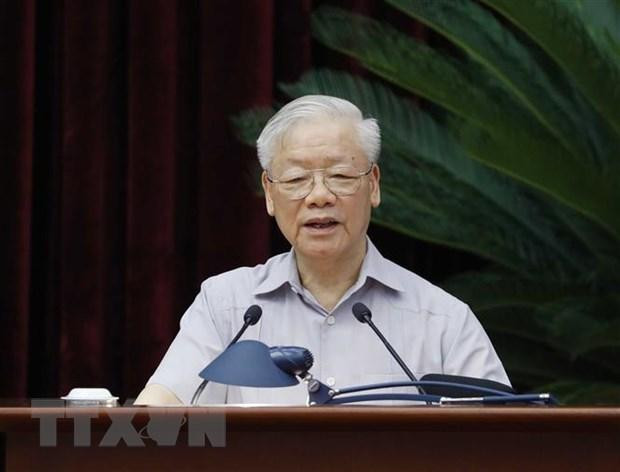 Tổng Bí thư Nguyễn Phú Trọng phát biểu tại hội nghị. Ảnh TTXVN Tổng Bí thư Nguyễn Phú Trọng phát biểu tại hội nghị. Ảnh TTXVN