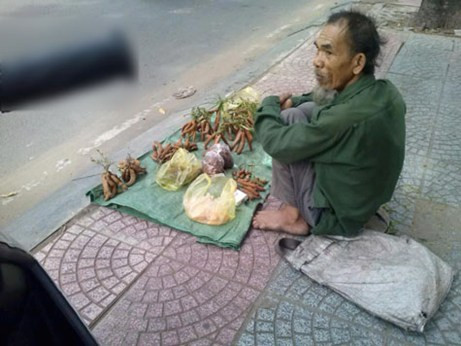 Ông lão bán me có hoàn cảnh chẳng hề 