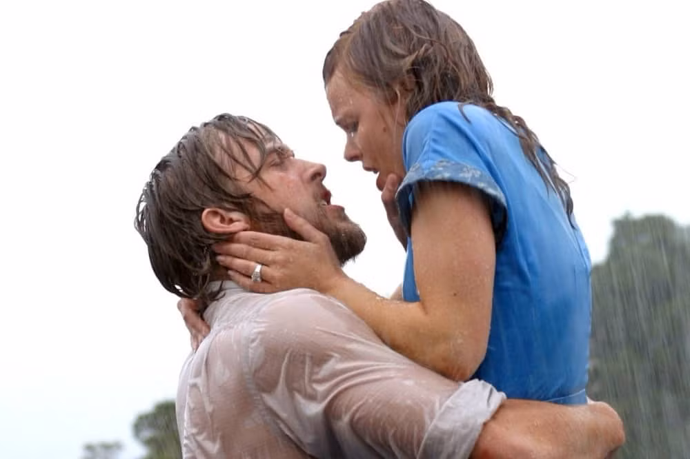 The Notebook (2004) là tác phẩm kinh điển về chủ đề tình yêu thời hiện đại, được chuyển thể từ tiểu thuyết cùng tên của Nicholas Sparks. Phim theo chân cặp đôi Noah và Allie từ khi còn ở độ tuổi thanh niên đến lúc già đi.