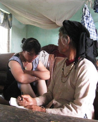 Sau 23 năm lưu lạc xứ người, chị Hoa mới được giải cứu đưa về quê. Ảnh: Lê Hoàng