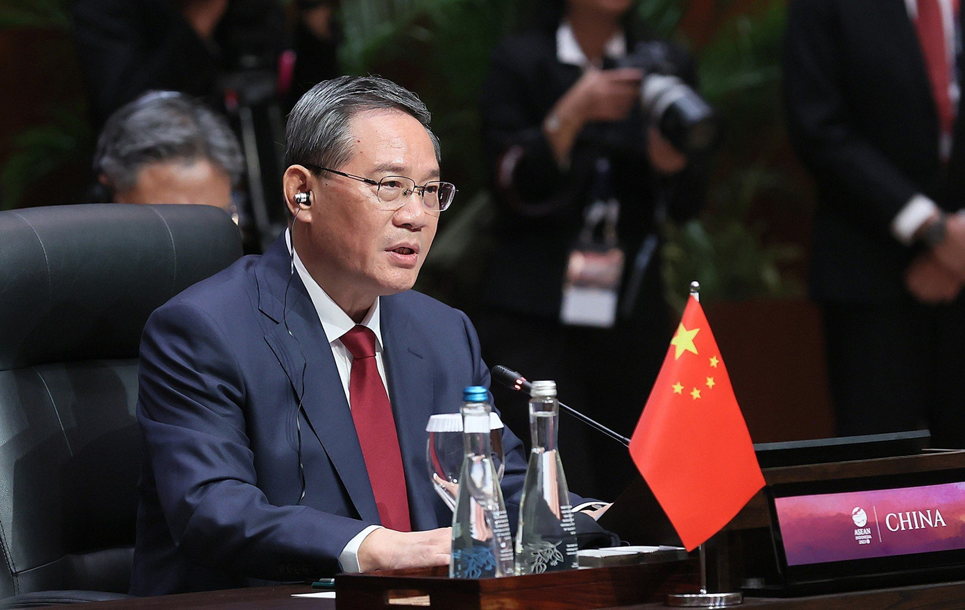 Thủ tướng Trung Quốc Lý Cường phát biểu tại hội nghị. Ảnh: Dương Giang Thủ tướng Trung Quốc Lý Cường phát biểu tại hội nghị. Ảnh: Dương Giang