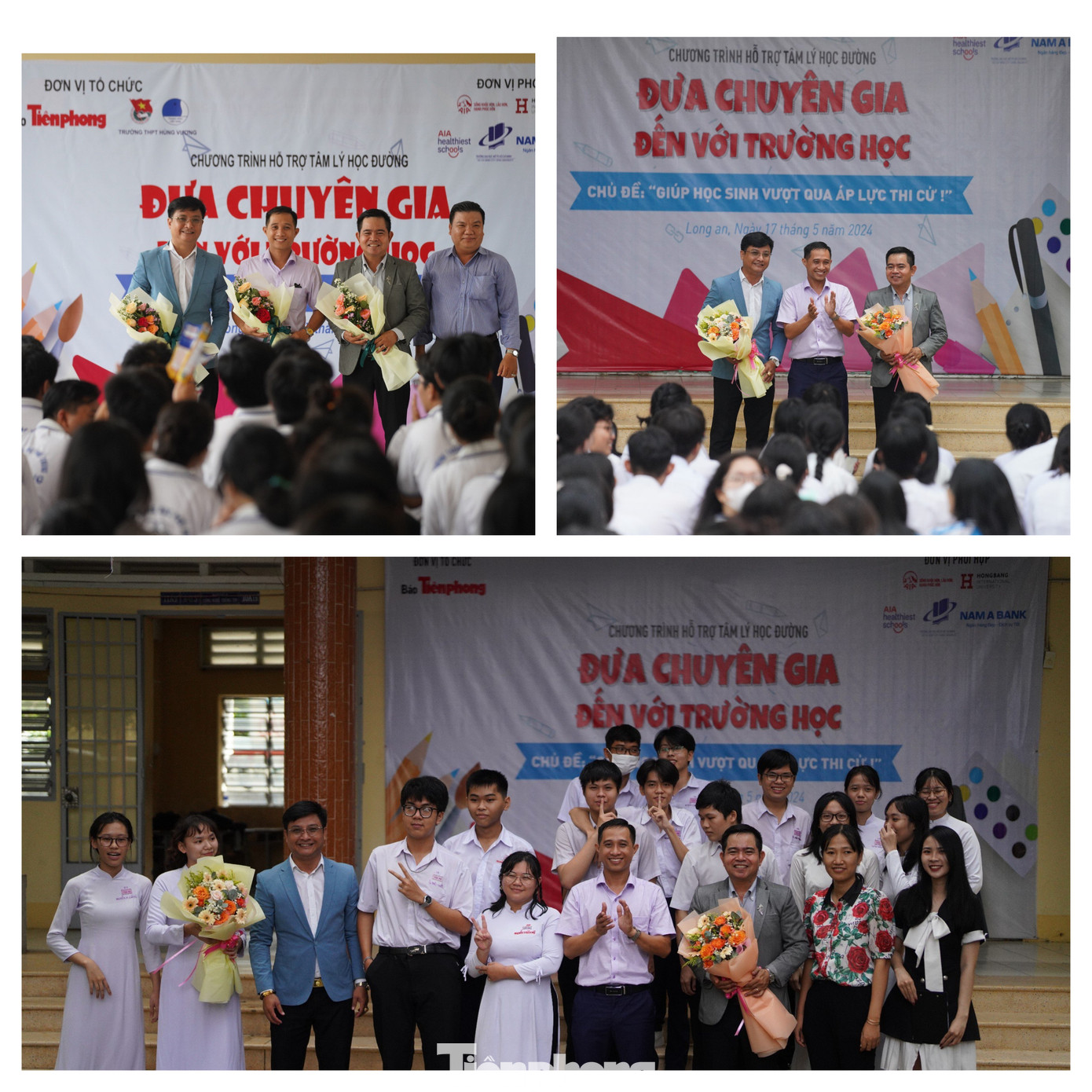 Ban tổ chức tặng hoa cảm ơn các diễn giả đồng hành cùng chương trình (ảnh: Phạm Nguyễn)