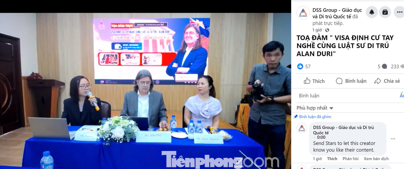 Buổi tọa đàm trực tiếp và trực tuyến có sự tham gia của người nước ngoài do DSS Việt Nam tổ chức ngày 26/11