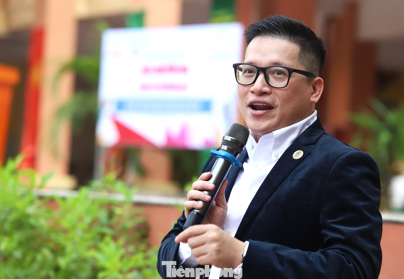 Diễn giả Nguyễn Quang Huy chia sẻ tại chương trình. Ảnh: Ngô Tùng.