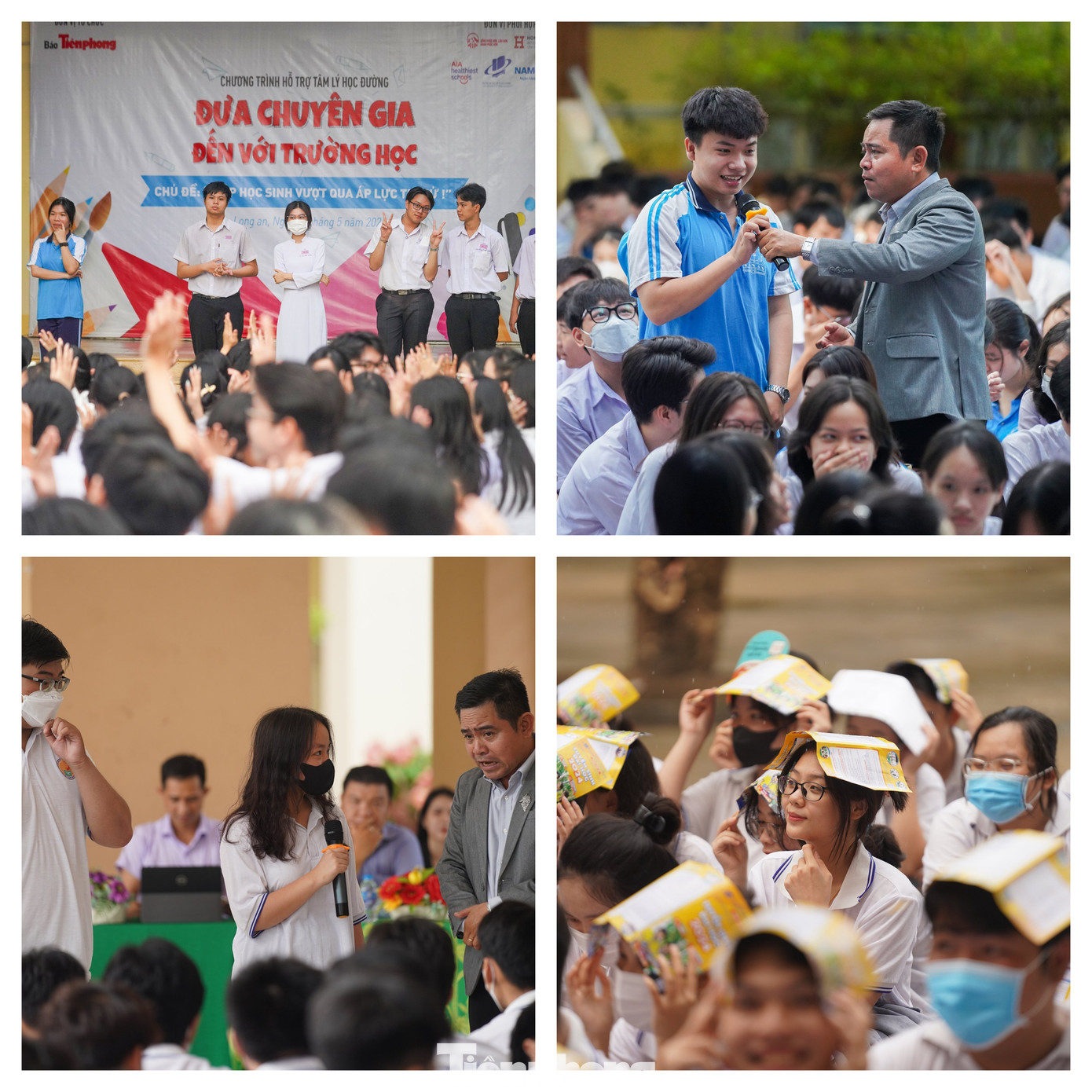 Học sinh chia sẻ, bày tỏ những vấn đề, câu chuyện của bản thân đang gặp phải để nhờ các chuyên gia hỗ trợ (ảnh: Phạm Nguyễn)