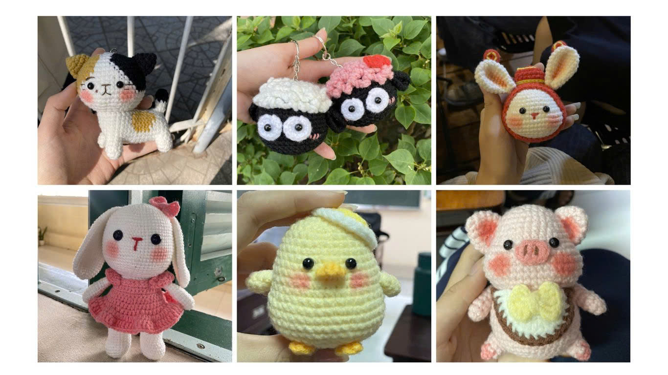 Hình ảnh những sản phẩm bằng len do Cẩm Tiên tự tay làm bán để kiếm thu nhập trang trải cho cuộc sống Hình ảnh những sản phẩm bằng len do Cẩm Tiên tự tay làm bán để kiếm thu nhập trang trải cho cuộc sống