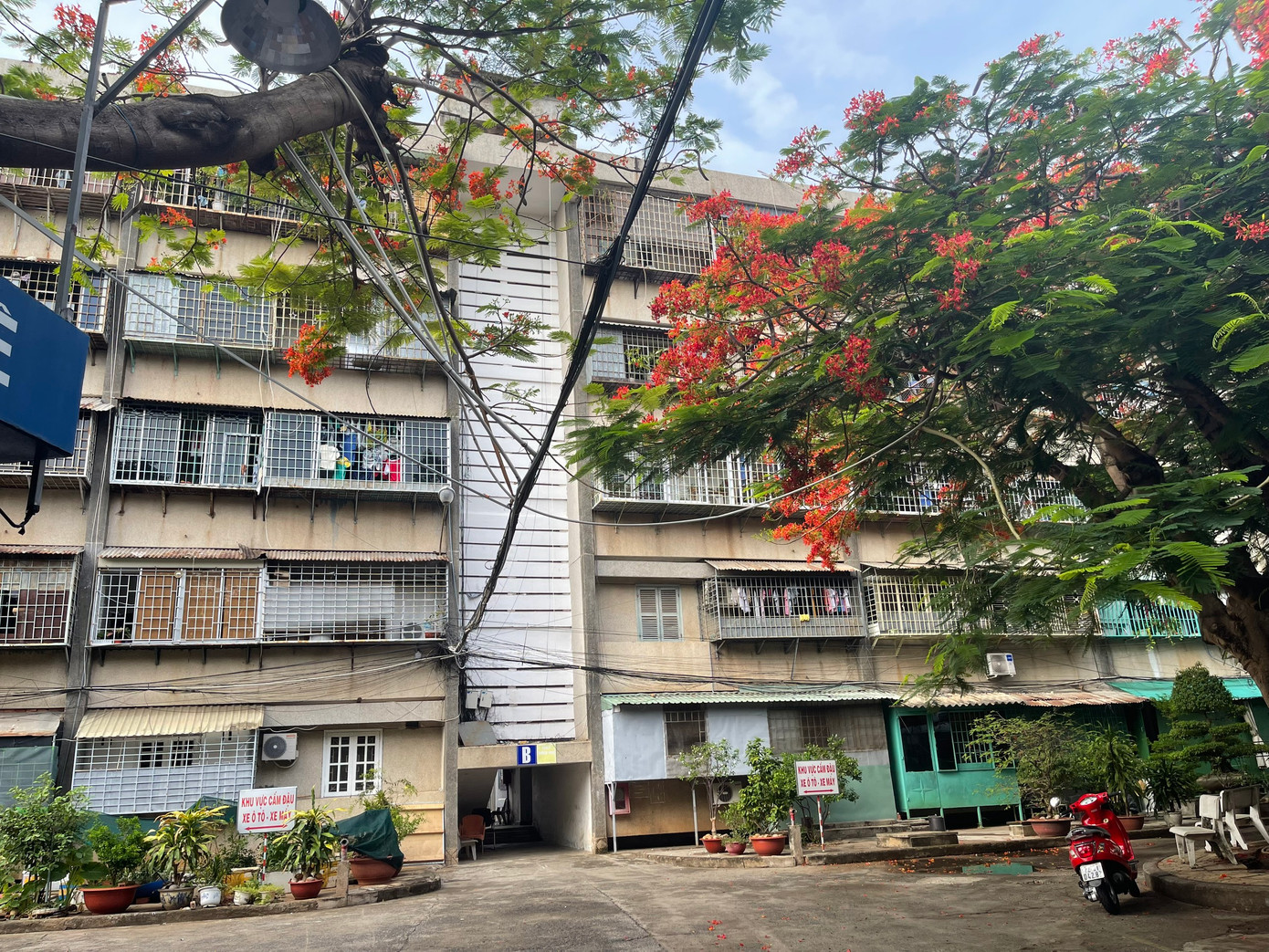 Bên trong khu nhà tập thể số 284 (đường Nguyễn An Ninh, phường 7, TP . Vũng Tàu, tỉnh Bà Rịa - Vũng Tàu).