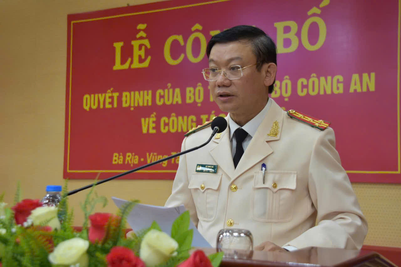 Đại tá Vũ Như Hà phát biểu nhận nhiệm vụ.