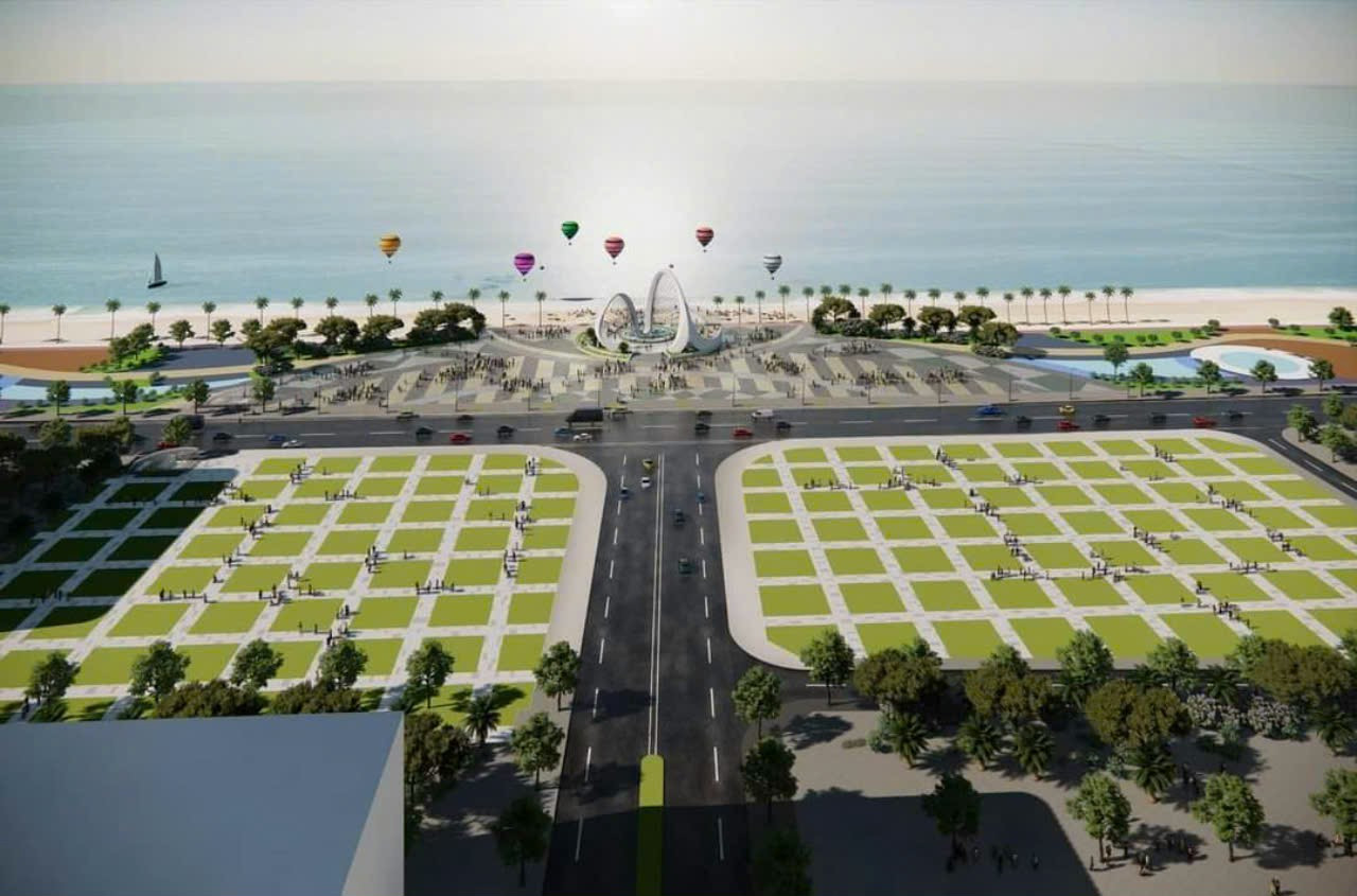 Toàn cảnh Quảng trường Thùy Vân nhìn ra biển. Toàn cảnh Quảng trường Thùy Vân nhìn ra biển.