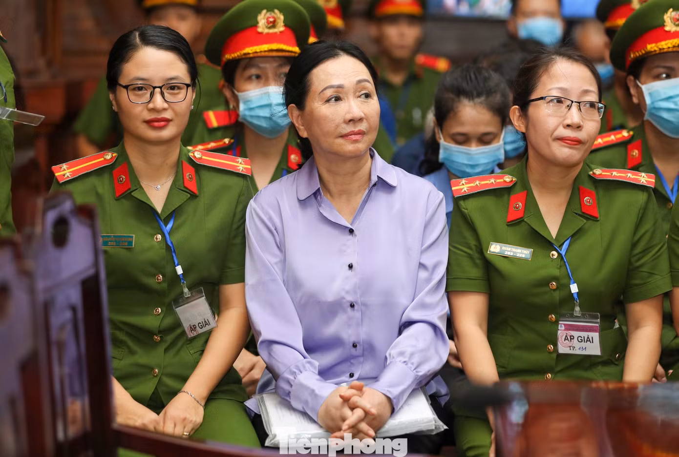 Trương Mỹ Lan - Chủ tịch Hội đồng quản trị Tập đoàn Vạn Thịnh Phát trong phiên toà sáng nay.