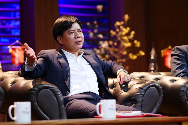 Ông Nguyễn Ngọc Thủy khi ngồi ghế nóng chương trình Shark Tank Việt Nam.