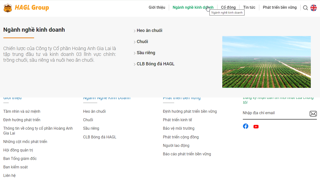 HAG chỉ còn ngành nghề kinh doanh về heo, chuối, sầu riêng và bóng đá. HAG chỉ còn ngành nghề kinh doanh về heo, chuối, sầu riêng và bóng đá.