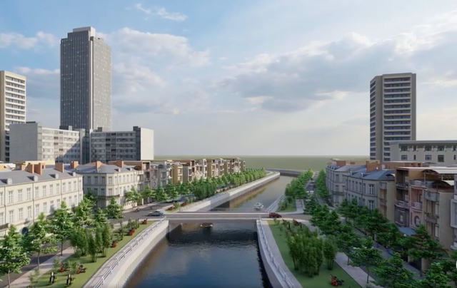 Phối cảnh rạch Xuyên Tâm sau khi hoàn thành.