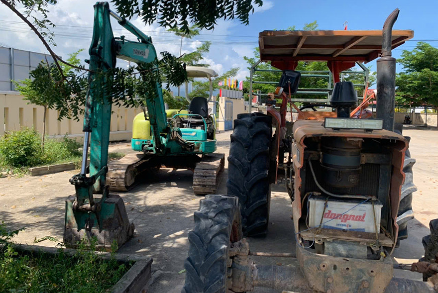 Tang vật vụ khai thác khoáng sản tại xã Phan Hòa. Tang vật vụ khai thác khoáng sản tại xã Phan Hòa.