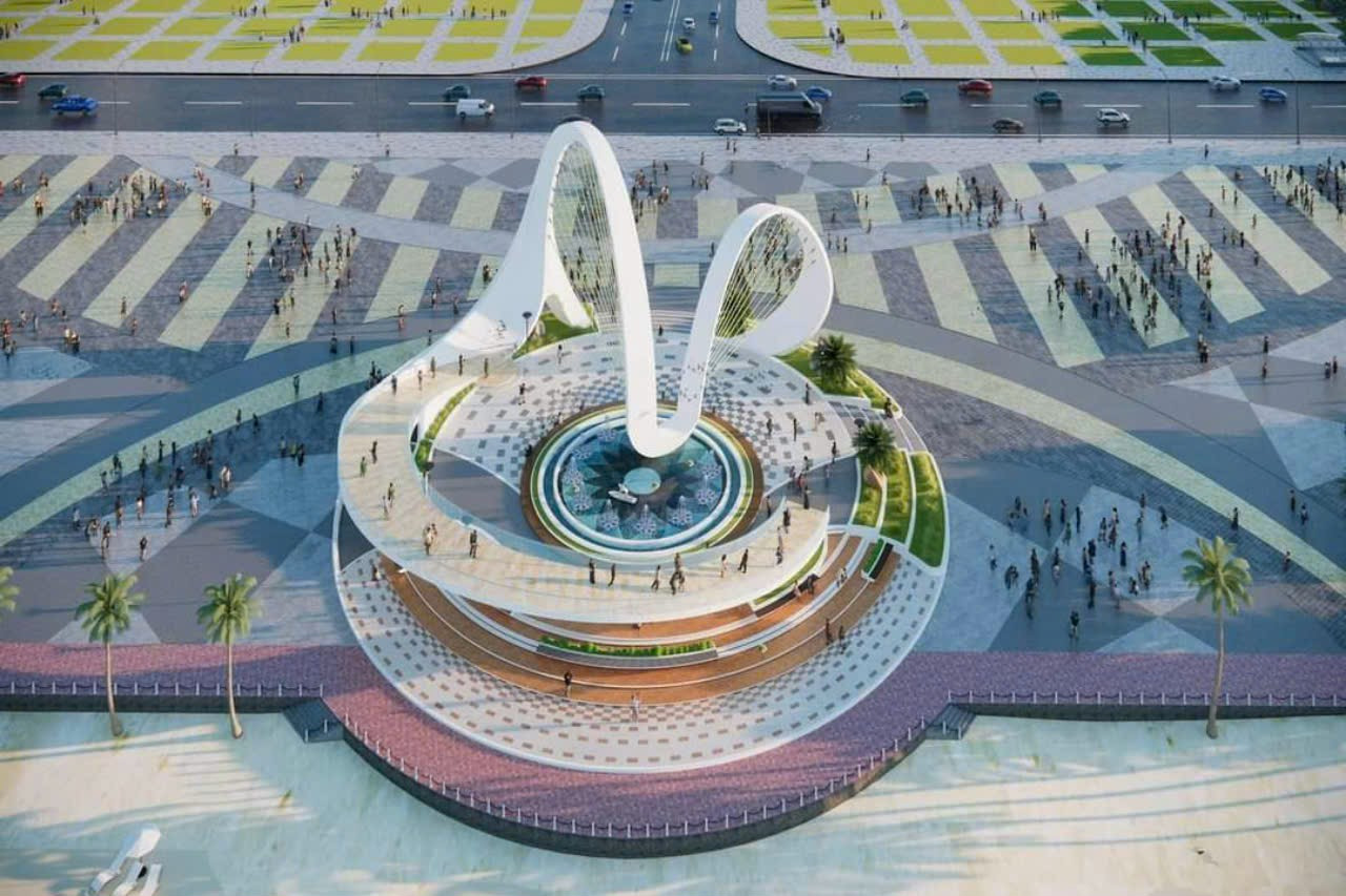 Những đường cong trong tổng thể phương án được phát triển liên tục tạo nên nhiều góc độ, điểm nhấn mạnh mẽ trong công trình nhưng không kém phần uyển chuyển và mềm mại để hoà quyện cùng với không gian kiến trúc cảnh quan trên trục đường Thuỳ Vân. Những đường cong trong tổng thể phương án được phát triển liên tục tạo nên nhiều góc độ, điểm nhấn mạnh mẽ trong công trình nhưng không kém phần uyển chuyển và mềm mại để hoà quyện cùng với không gian kiến trúc cảnh quan trên trục đường Thuỳ Vân.