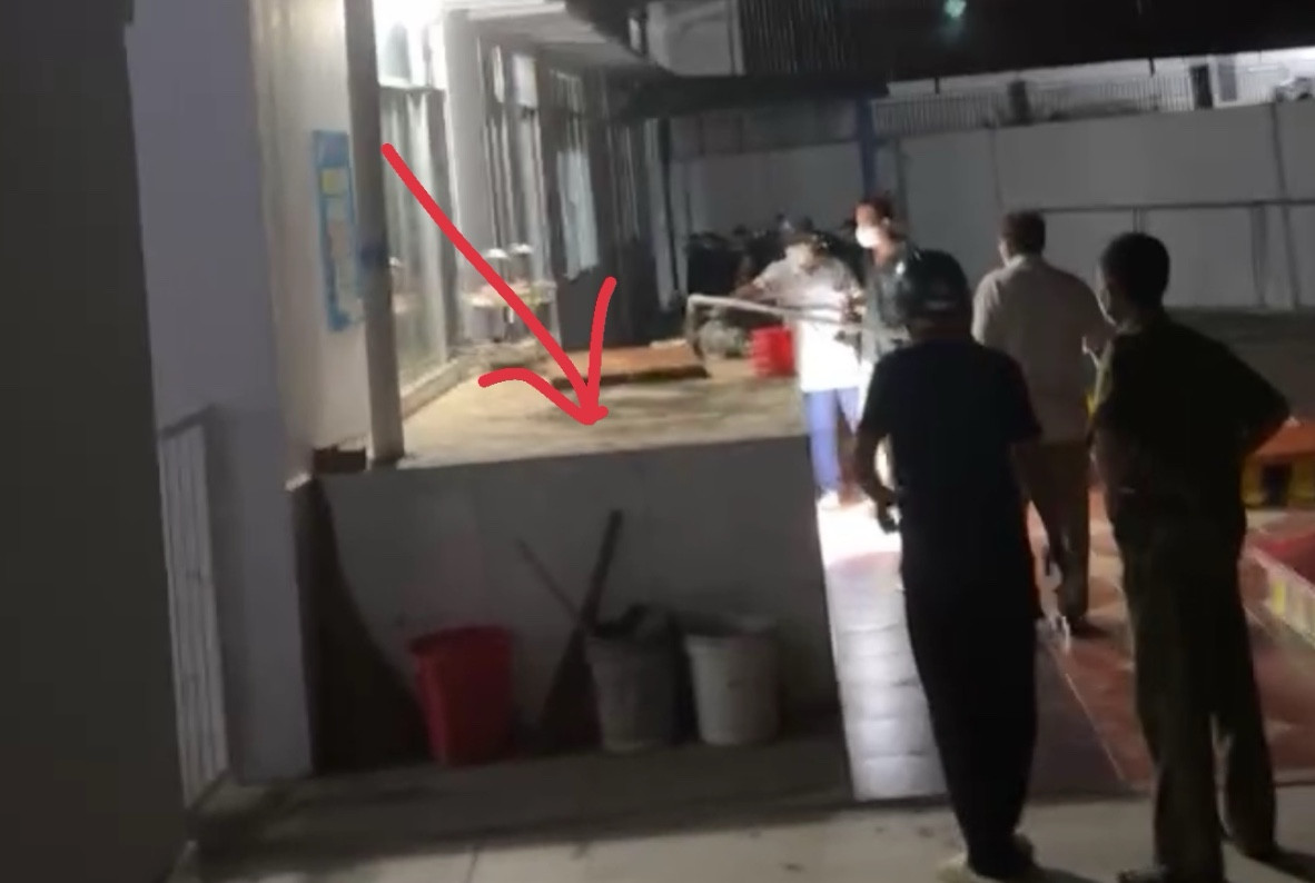 Bồn chứa nước của trạm xăng dầu - nơi phát hiện thi thể anh Vinh. Ảnh: CA TPHCM. Bồn chứa nước của trạm xăng dầu - nơi phát hiện thi thể anh Vinh. Ảnh: CA TPHCM.