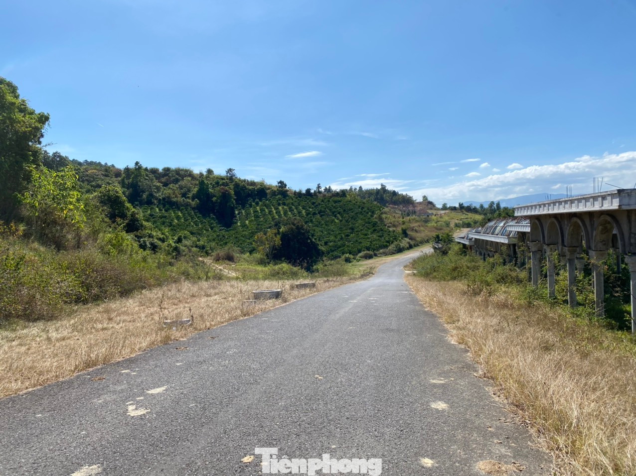 Dự án Khu đô thị thương mại du lịch nghỉ dưỡng sinh thái Đại Ninh chỉ mới có 1 con đường độc đạo dẫn vào bên trong.