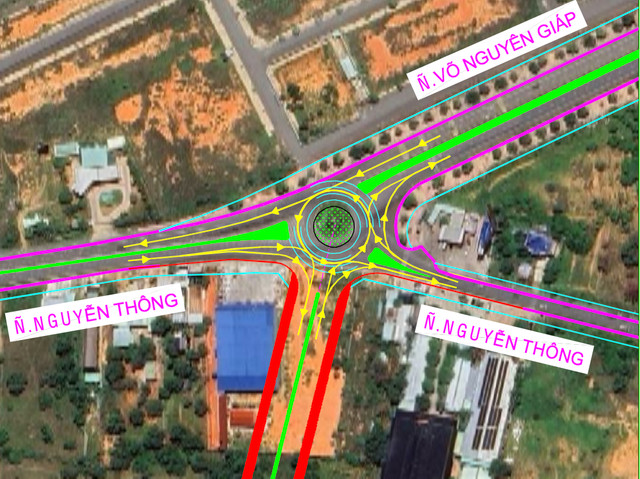 Sơ đồ nút giao đầu tuyến của dự án.