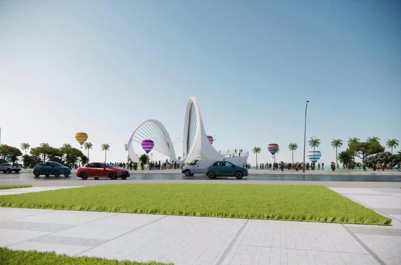 Hình ảnh đường nét của cánh thuyền buồm được đưa vào công trình thông qua hình ảnh những sợi cáp tạo sự liên kết cho điểm nhấn công trình. Hình ảnh đường nét của cánh thuyền buồm được đưa vào công trình thông qua hình ảnh những sợi cáp tạo sự liên kết cho điểm nhấn công trình.