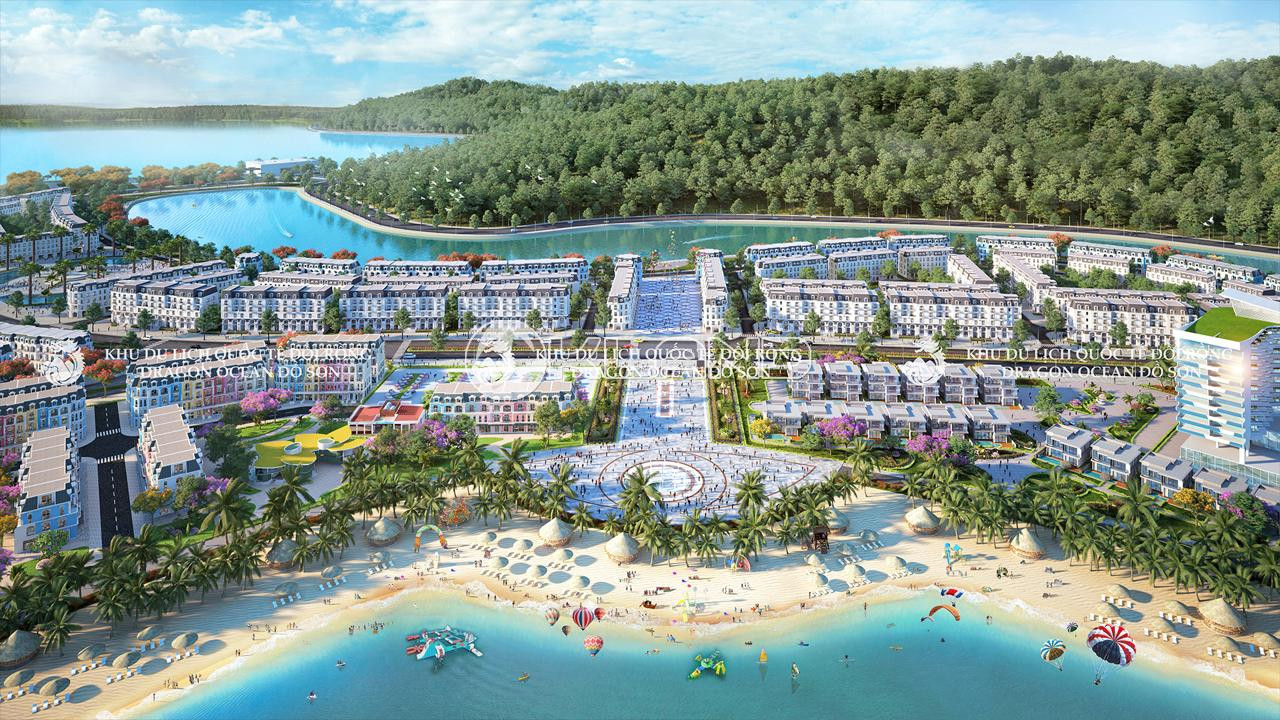 Phối cảnh dự án Khu du lịch quốc tế Đồi Rồng ở Hải Phòng, nơi chủ đầu tư vừa hút về 2.900 tỷ đồng trái phiếu.