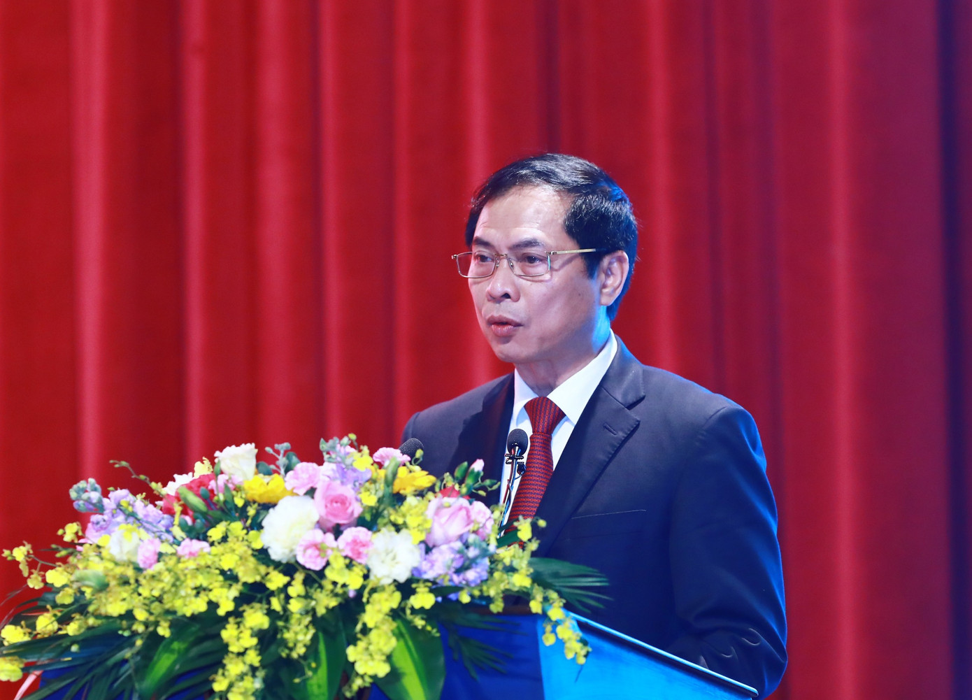 Bộ trưởng Ngoại giao Bùi Thanh Sơn phát biểu tại hội nghị. (Ảnh: Như Ý)