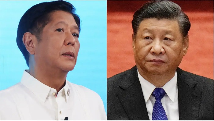 Tổng thống Philippines Ferdinand Marcos Jr. (trái) và Chủ tịch Trung Quốc Tập Cận Bình. (Ảnh: AP) Tổng thống Philippines Ferdinand Marcos Jr. (trái) và Chủ tịch Trung Quốc Tập Cận Bình. (Ảnh: AP)