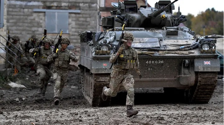 Binh lính Anh tham gia một đợt huấn luyện ở Salisbury năm 2019. (Ảnh: Getty) Binh lính Anh tham gia một đợt huấn luyện ở Salisbury năm 2019. (Ảnh: Getty)