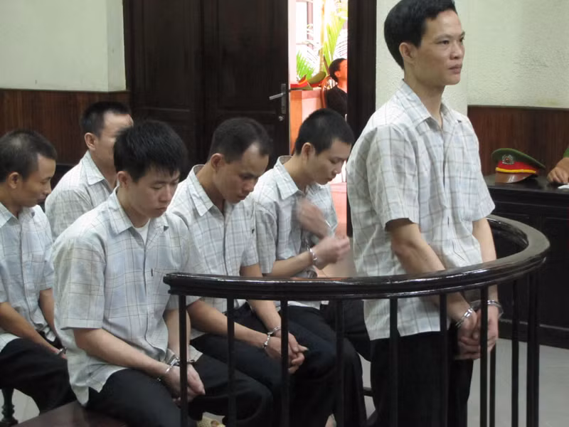 Các bị cáo tại tòa. Các bị cáo tại tòa
