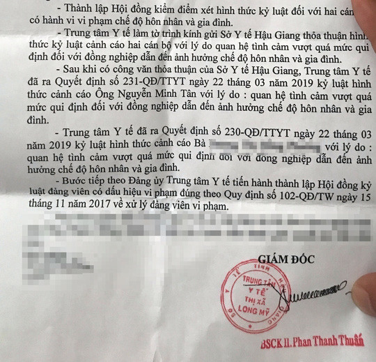 Cảnh cáo phó khoa 'quan hệ tình cảm quá mức' với nữ điều dưỡng ảnh 1