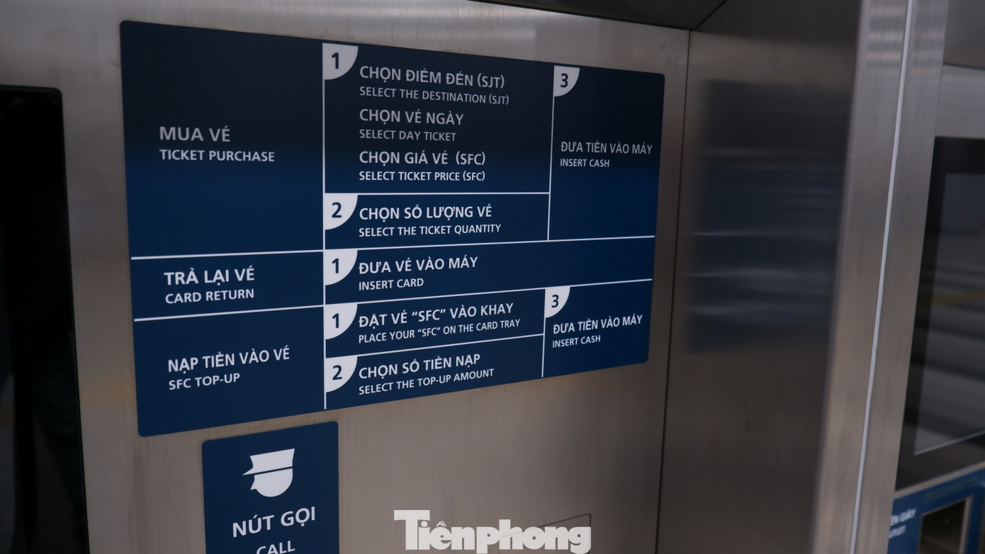 Thông tin trên máy bán vé được thể hiện chi tiết, cụ thể.