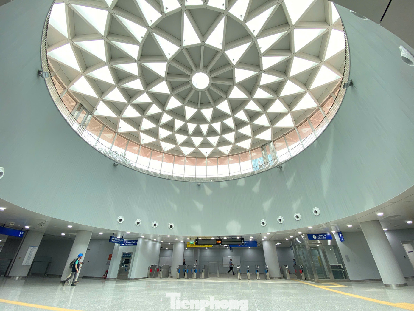 Khu vực nhà ga trung tâm Bến Thành - một trong những hạng mục của gói thầu CP1a (đoạn ngầm từ ga Bến Thành đến ga Nhà hát Thành phố), tuyến metro số 1 TPHCM. Ảnh: Hữu Huy