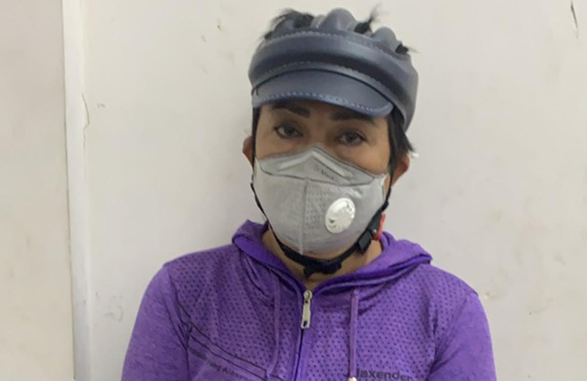 Trần Thị Lượm tại cơ quan Công an.