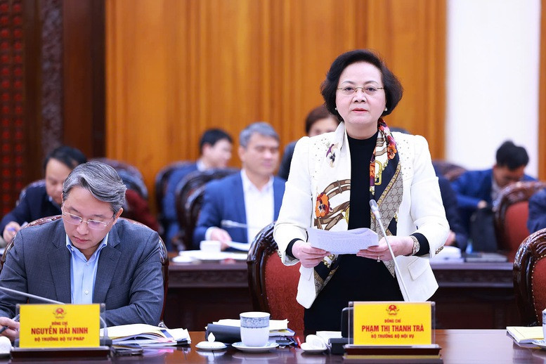 Bộ trưởng Bộ Nội vụ Phạm Thị Thanh Trà phát biểu tại phiên họp. Ảnh: Nhật Bắc. Bộ trưởng Bộ Nội vụ Phạm Thị Thanh Trà phát biểu tại phiên họp. Ảnh: Nhật Bắc.