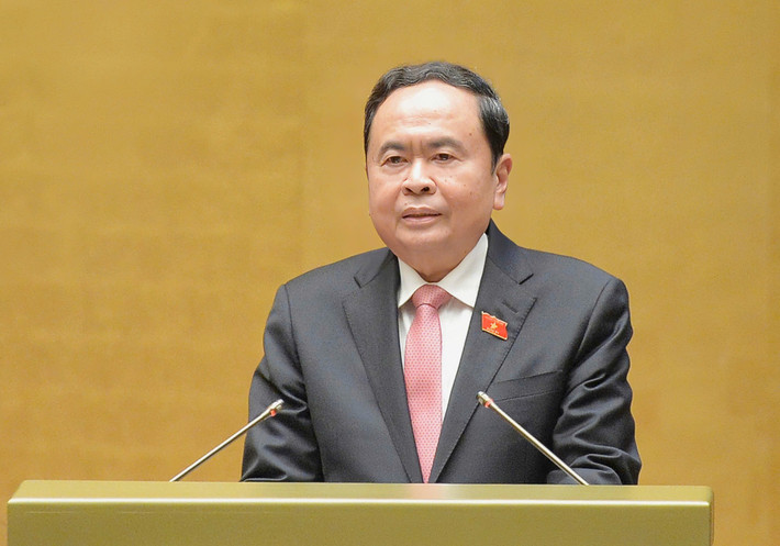 Chủ tịch Quốc hội Trần Thanh Mẫn phát biểu chỉ đạo tại Hội nghị. Ảnh: Hồ Long