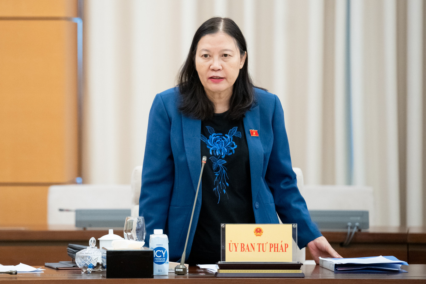 Chủ nhiệm Ủy ban Tư pháp Lê Thị Nga. Ảnh: QH