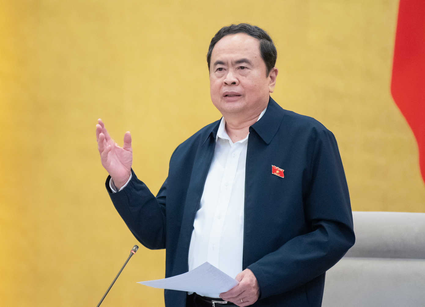 Chủ tịch Quốc hội Trần Thanh Mẫn phát biểu tại phiên họp. Ảnh: QH Chủ tịch Quốc hội Trần Thanh Mẫn phát biểu tại phiên họp. Ảnh: QH