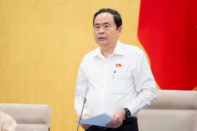 Chủ tịch Quốc hội Trần Thanh Mẫn phát biểu tại Phiên họp thứ 39 của Ủy ban Thường vụ Quốc hội (Ảnh: QH)