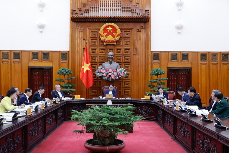 Thủ tướng nêu rõ, sắp xếp, tinh gọn bộ máy song phải nâng cao hiệu lực, hiệu quả, các chức năng, nhiệm vụ. Ảnh: Nhật Bắc