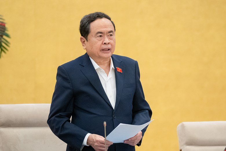 Chủ tịch Quốc hội Trần Thanh Mẫn phát biểu khai mạc phiên họp. (Ảnh: QH) Chủ tịch Quốc hội Trần Thanh Mẫn phát biểu khai mạc phiên họp. (Ảnh: QH)